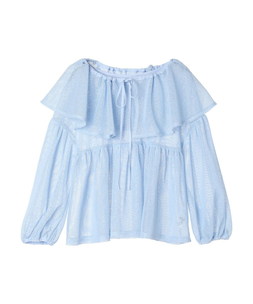 earth music&ecology マルチｗａｙカラーメッシュブラウス 