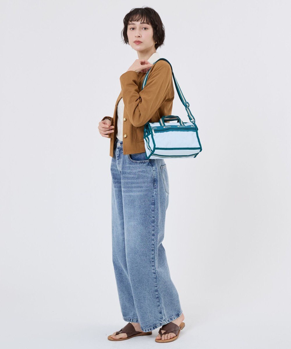 LeSportsac MINI DUFFEL CROSSBODY/スペクテイタークリアスカイ/ティール 