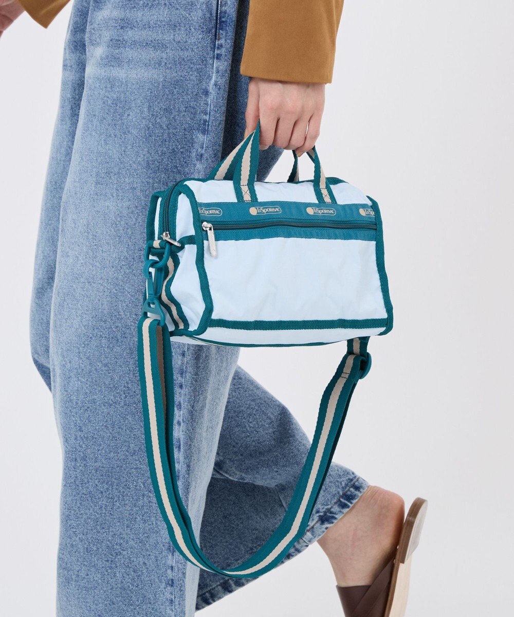 LeSportsac MINI DUFFEL CROSSBODY/スペクテイタークリアスカイ/ティール 