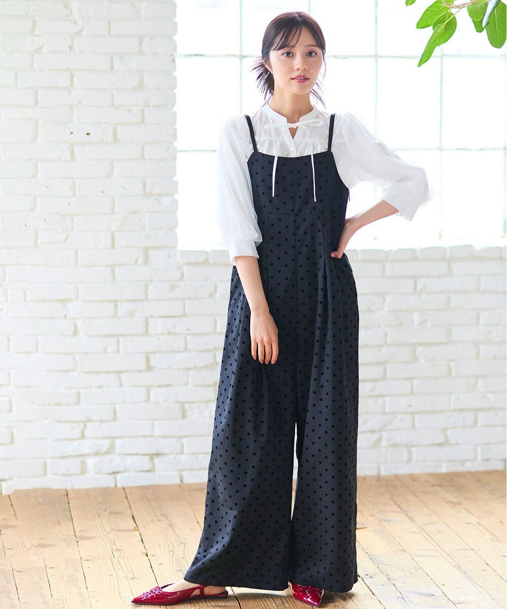 Feroux ドットフロッキー ロンパース 