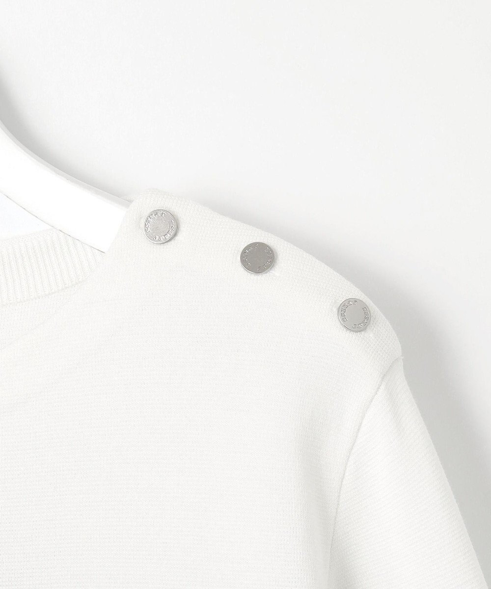 J.PRESS LADIES L 【洗える】Cotton Acetate パネルボーダー プルオーバー ニット 