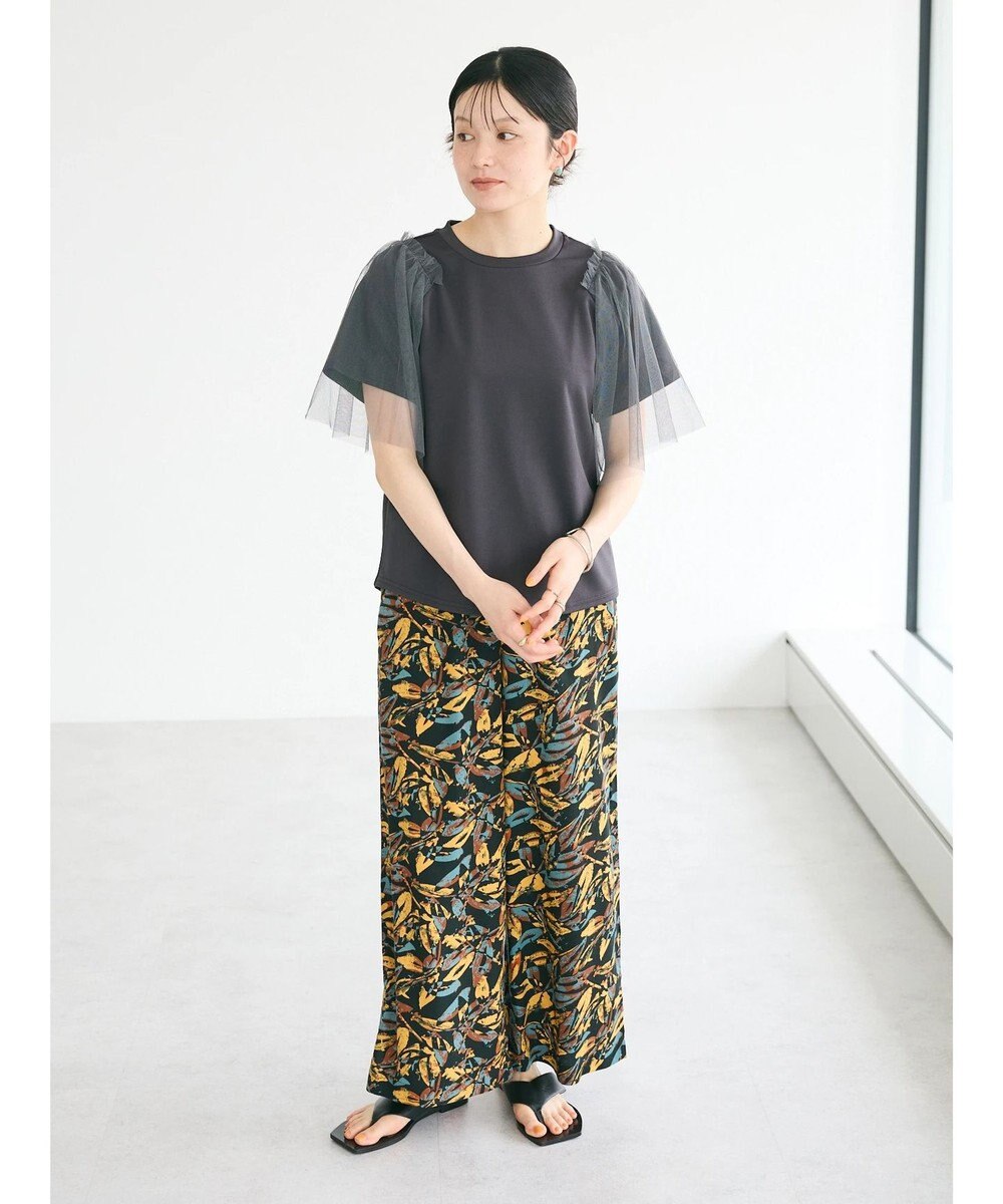 CRAFT STANDARD BOUTIQUE レーヨン柄プリントワイドパンツ 