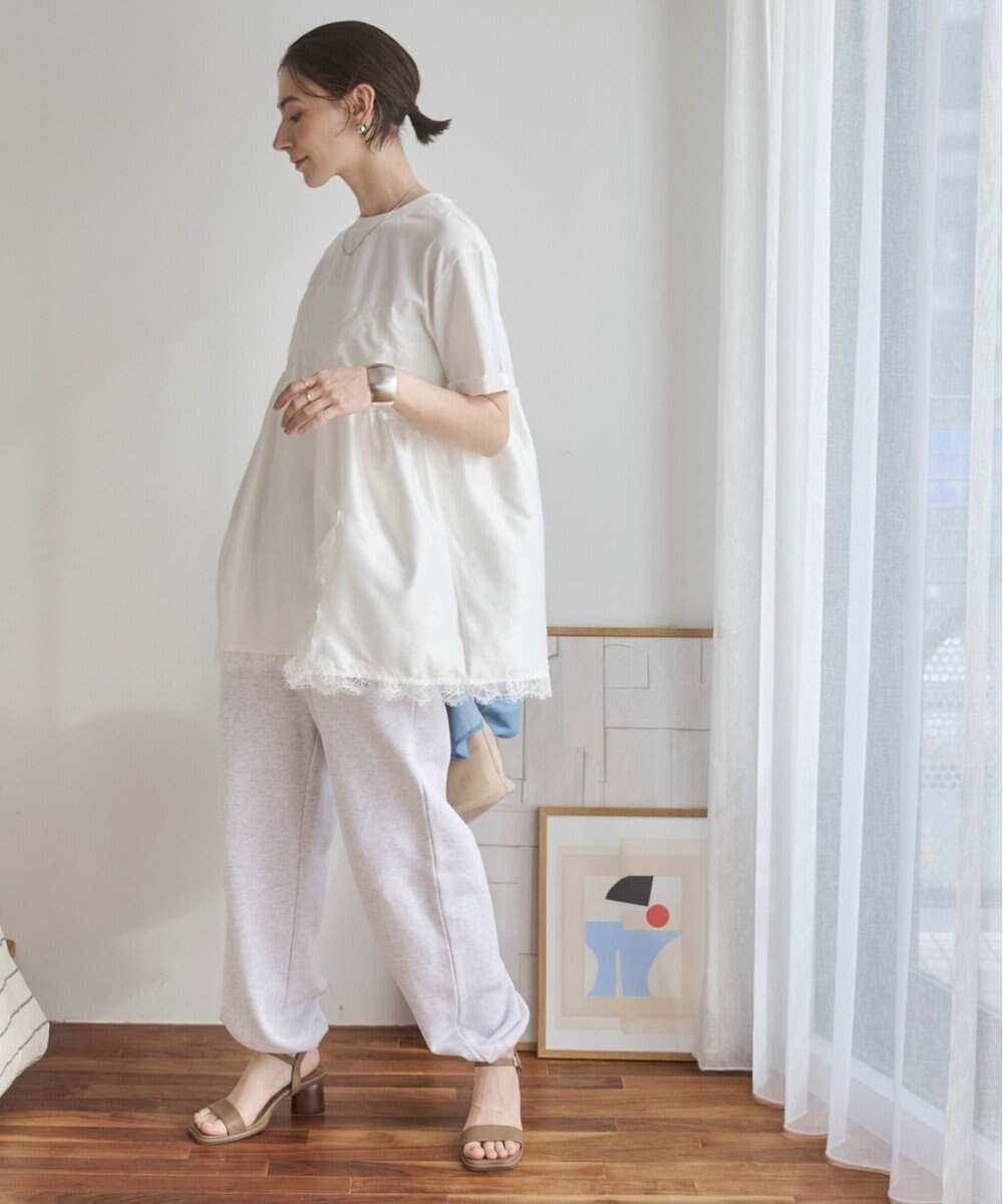 WEGO 【ANGIE VINTAGE】サテンレースドッキングレイヤードトップス 