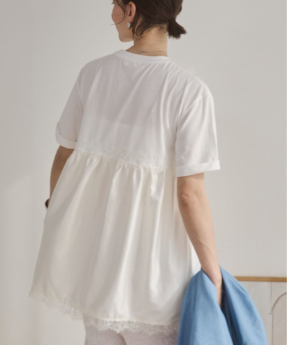 WEGO 【ANGIE VINTAGE】サテンレースドッキングレイヤードトップス 