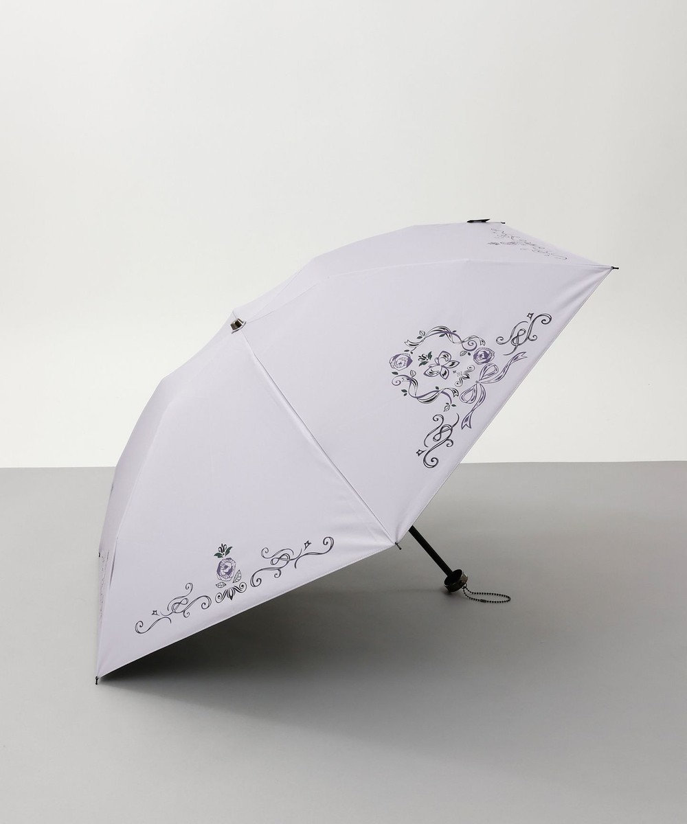 AURORA  ANNA SUI（アナスイ） 多色顔料プリント 晴雨兼用傘（折りたたみ・ミニ傘） ライトパープル
