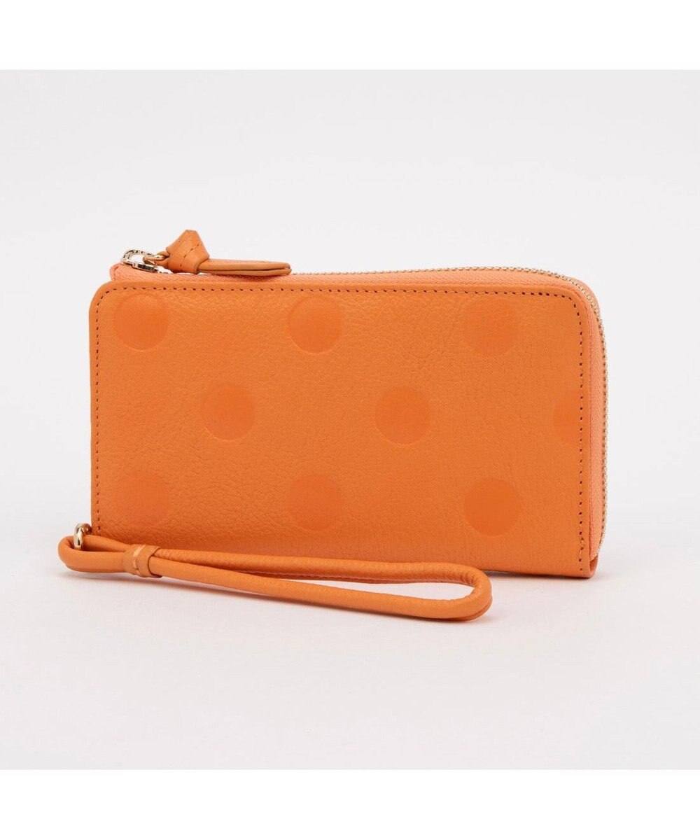 UNBILLION ペルケ perche / ドット型押しL字ロングストラップウォレット 