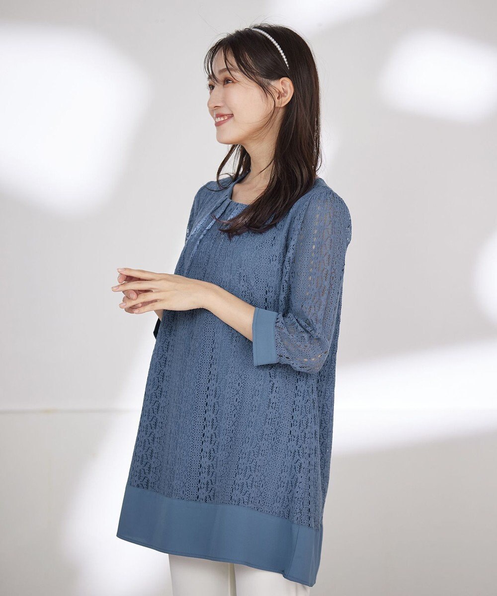 Tiaclasse 【洗える】レースコンビチュニック 