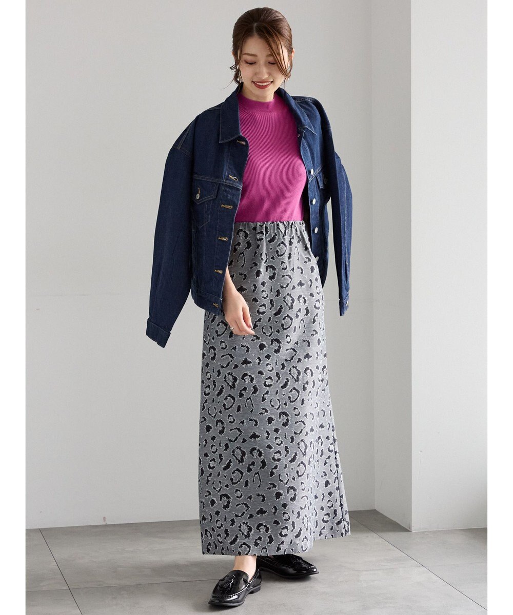 Te chichi レオパードジャガードナロースカート 