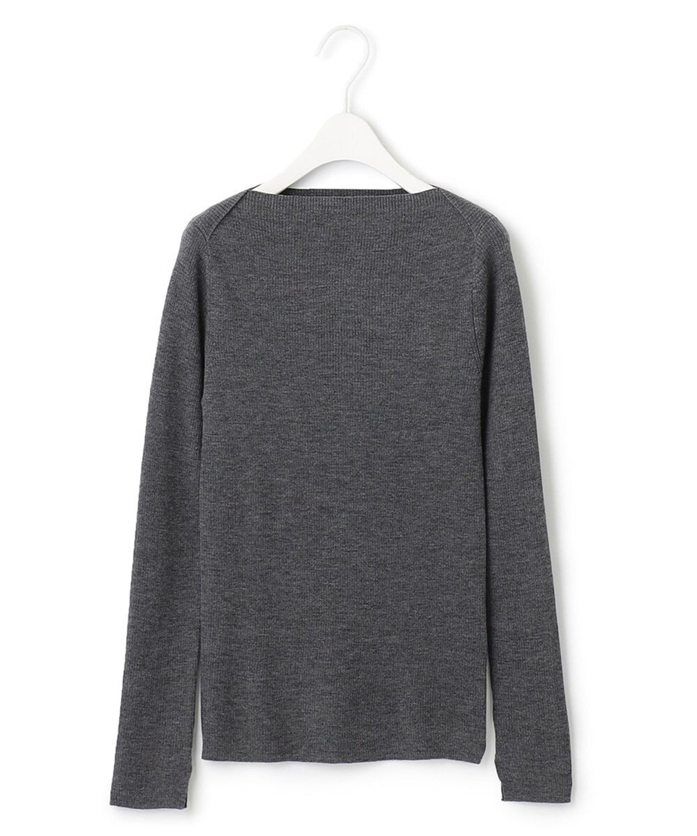 ICB 【洗える】エクストラファインメリノリブ ボートネックニット 