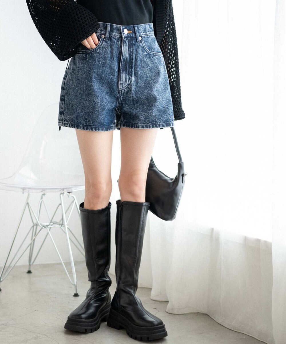 WEGO デニム台形ショートパンツ 