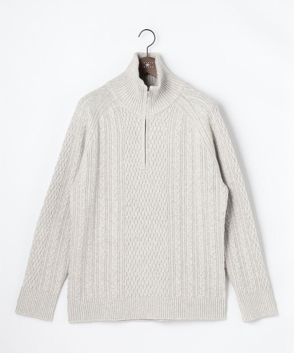 JOSEPH ABBOUD 【キングサイズ・柔らか】ラムコットンハイネックジップ セーター 