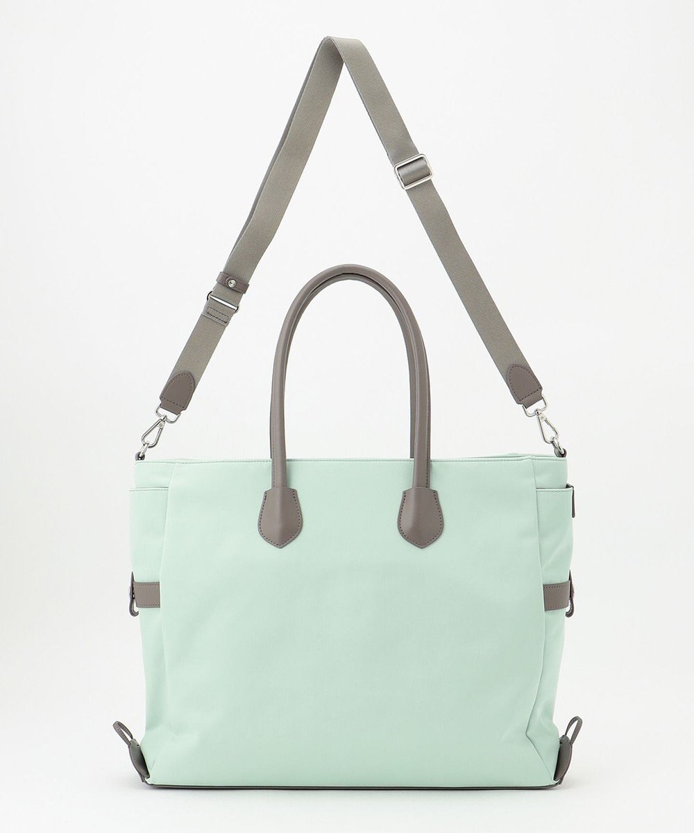 Y'SACCS ナイロン×リサイクルレザー　ホック2WAYトート　Mサイズ 