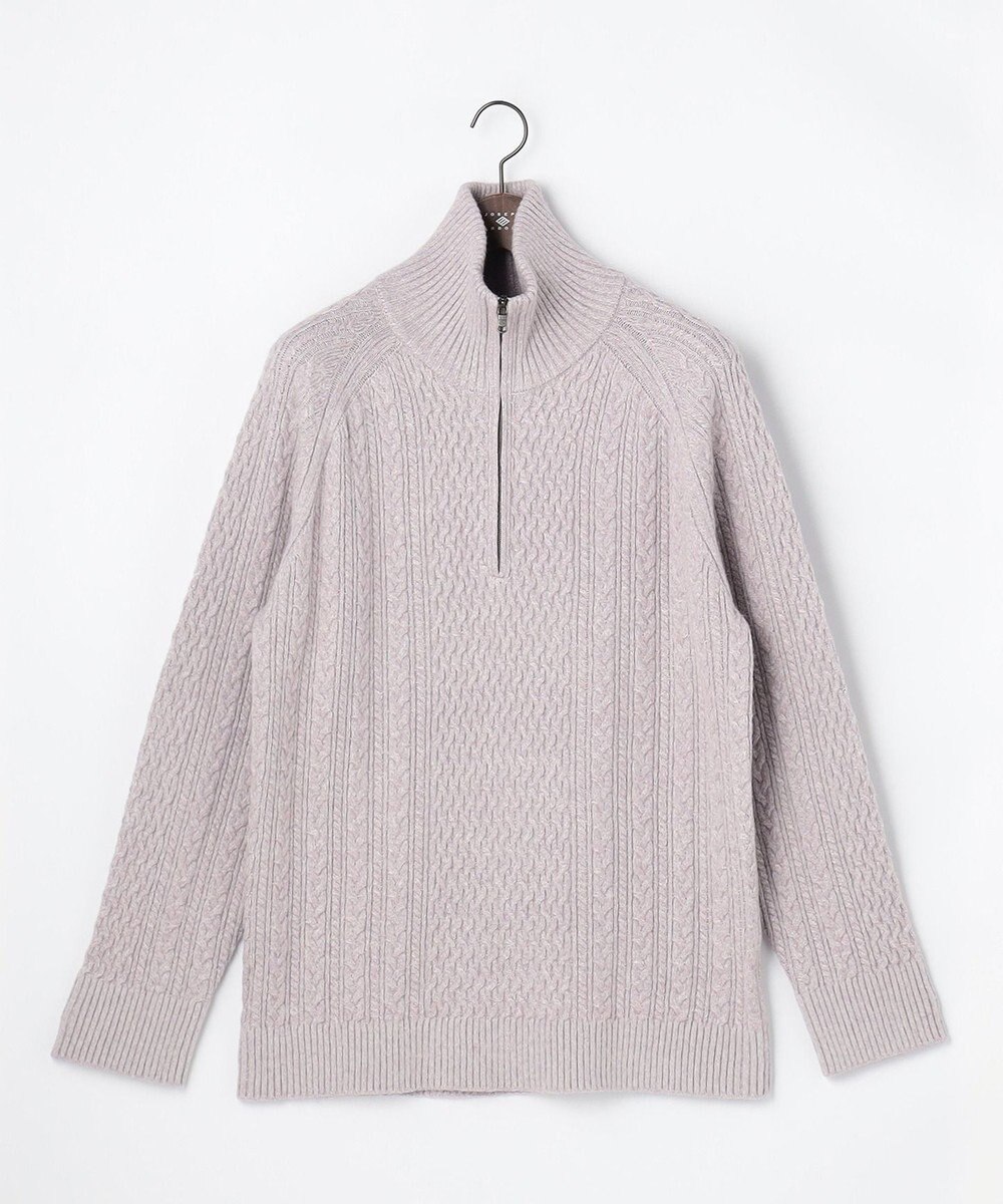 JOSEPH ABBOUD 【キングサイズ・柔らか】ラムコットンハイネックジップ セーター 