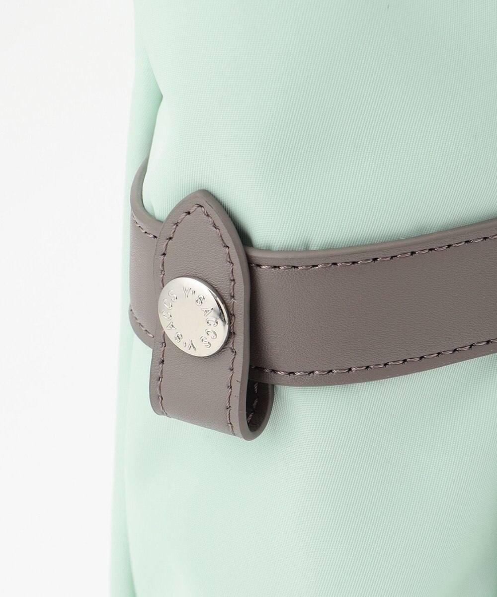 Y'SACCS ナイロン×リサイクルレザー　ホック2WAYトート　Mサイズ 