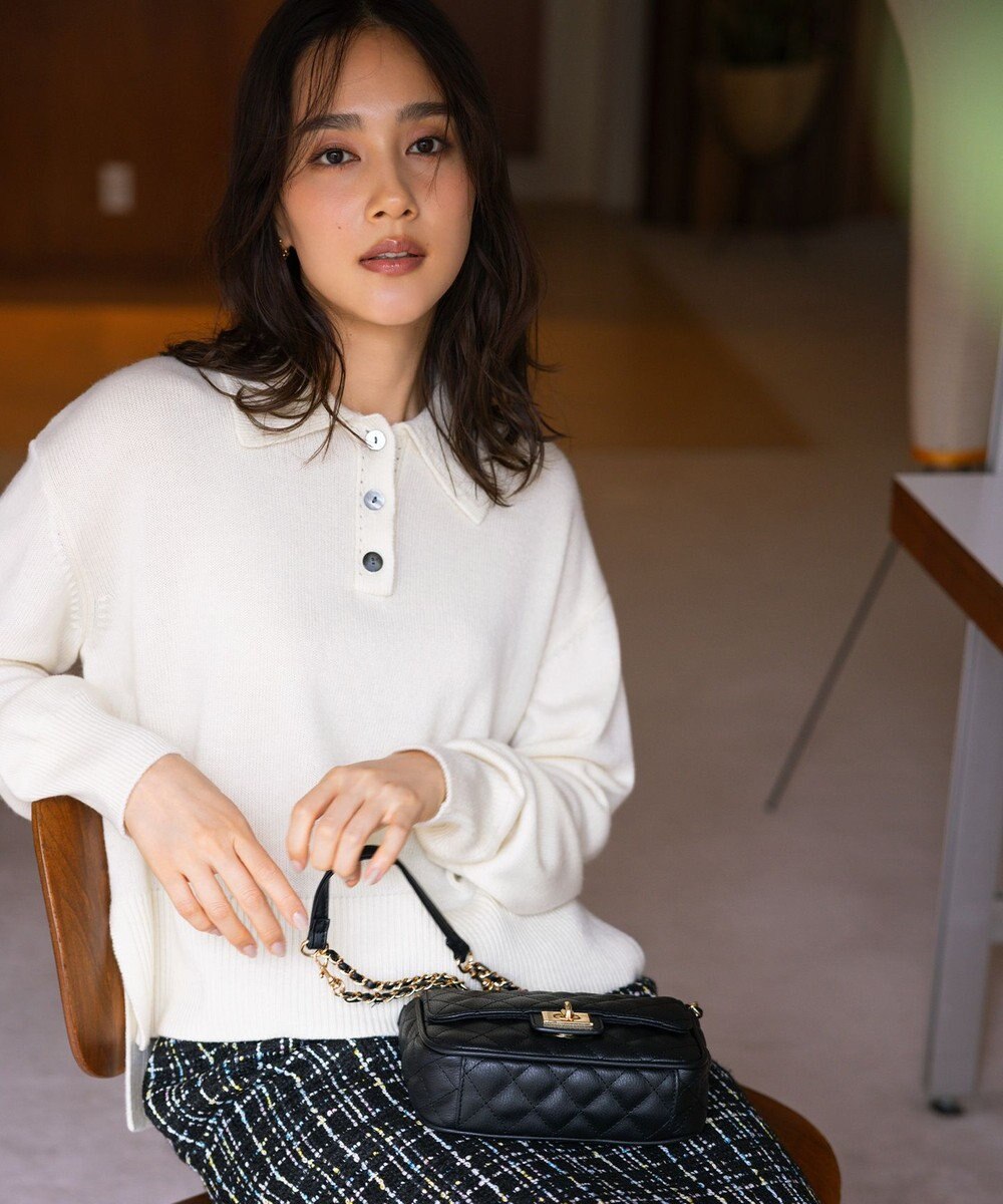 組曲 L ファンシーツィード ミニスカート 