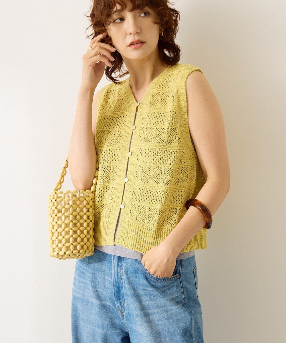 AMERICAN HOLIC 【前後2WAY】レース編みニットベスト 