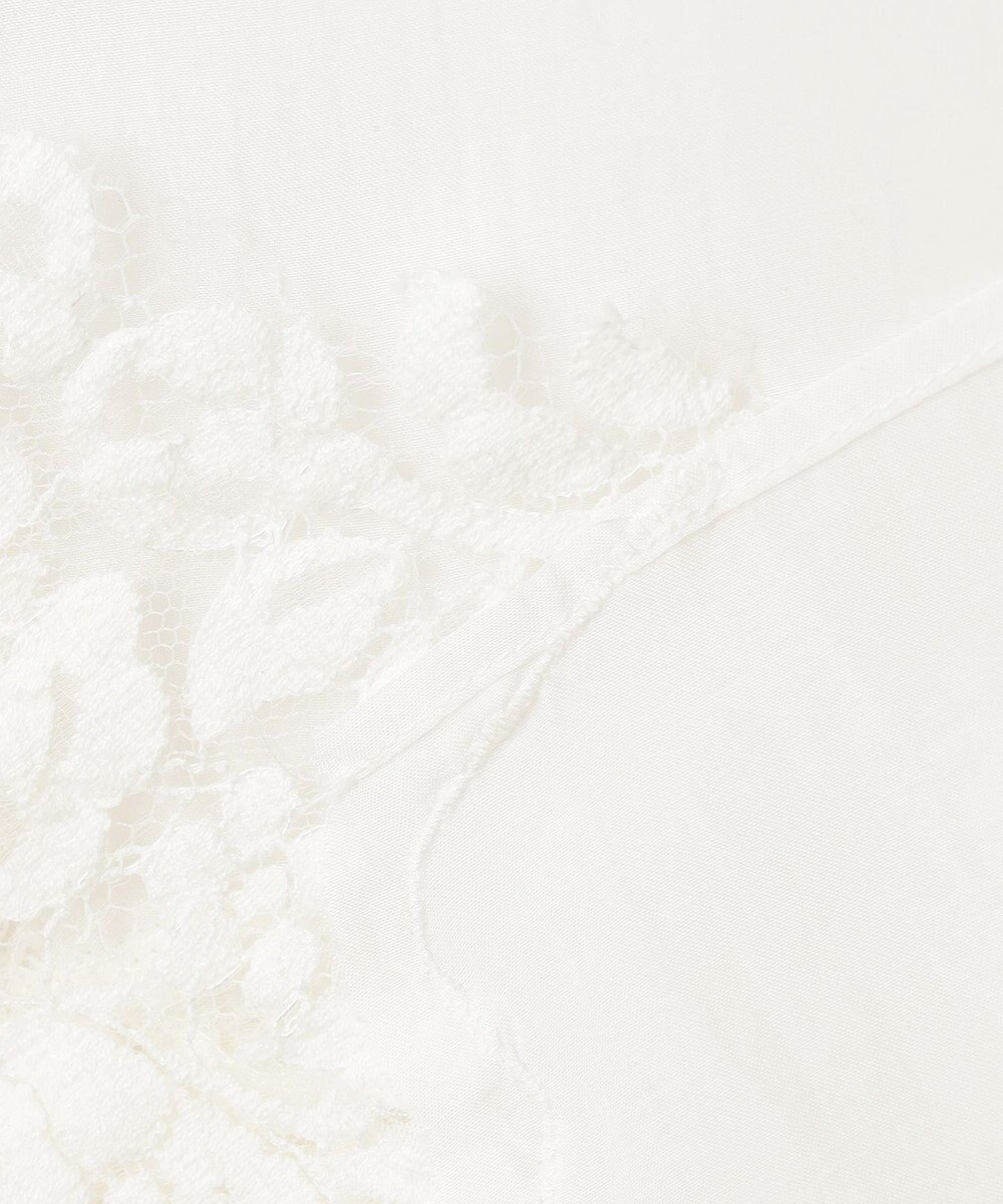 BEIGE， GALENA / コットンレースバンドカラーシャツ 