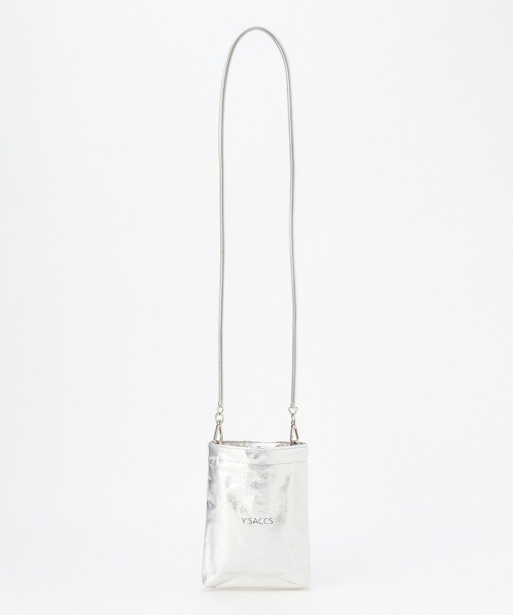 Y'SACCS PVCメタリックショルダーバッグ 