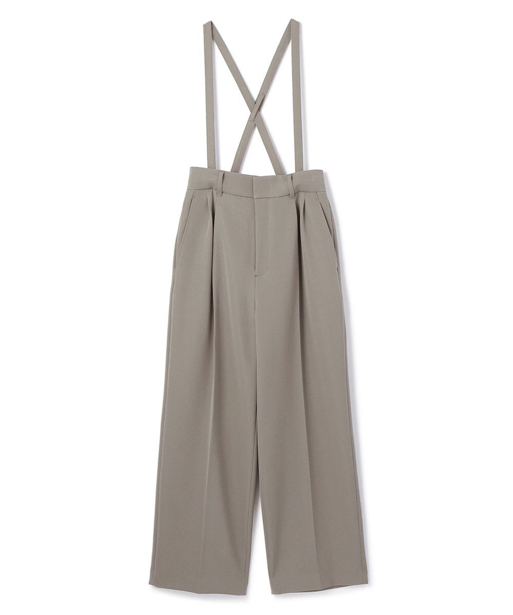 uncrave 【防しわ・UVカット・洗濯機洗い可】バルキーツイル ワイドパンツ(サスペンダー付き)（uncrave STANDARD） 
