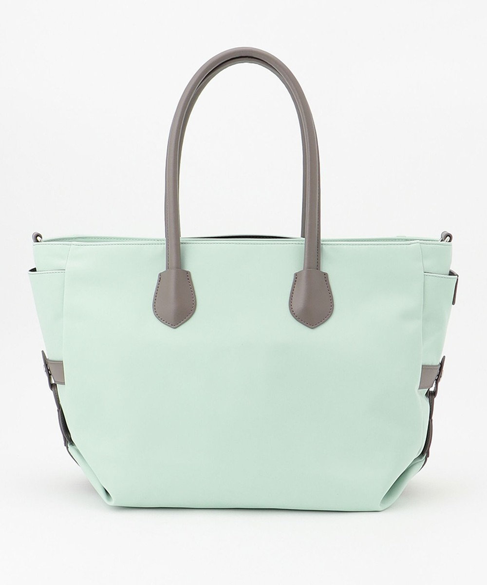 Y'SACCS ナイロン×リサイクルレザー　ホック2WAYトート　Mサイズ 