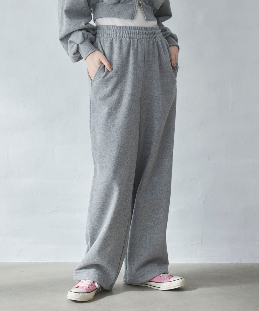 WEGO 【ウエストゴム/XSSMサイズ展開】スウェットワイドパンツ 
