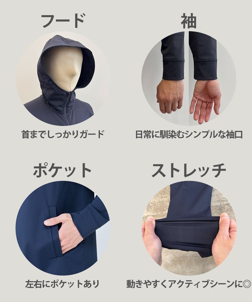UNFILO MENS UVカット ラッシュパーカー 