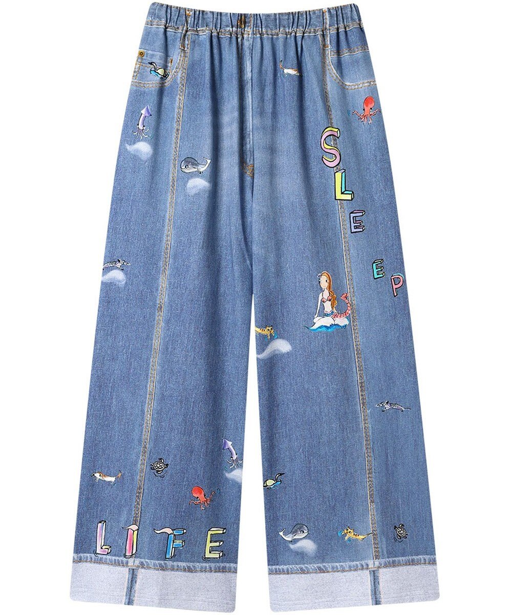 tsumori chisato SLEEP ツモリチサト ボトムス 綿100%(本体) ワイドパンツ 長ズボン ルームウエア レディース UOX510 /ワコール 