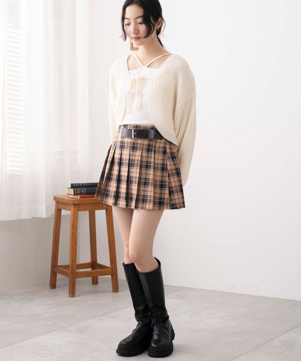 WEGO 【SCHOOL ITEM】バックル付プリーツスカパン 