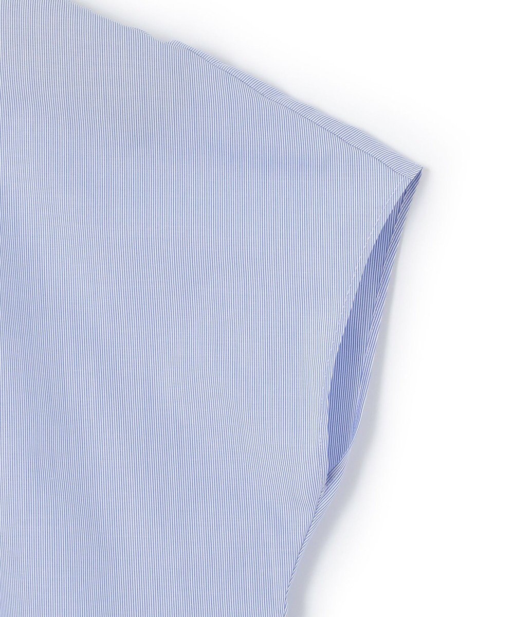 23区 L 【洗える】コットンポプリン スタンドカラー ブラウス 