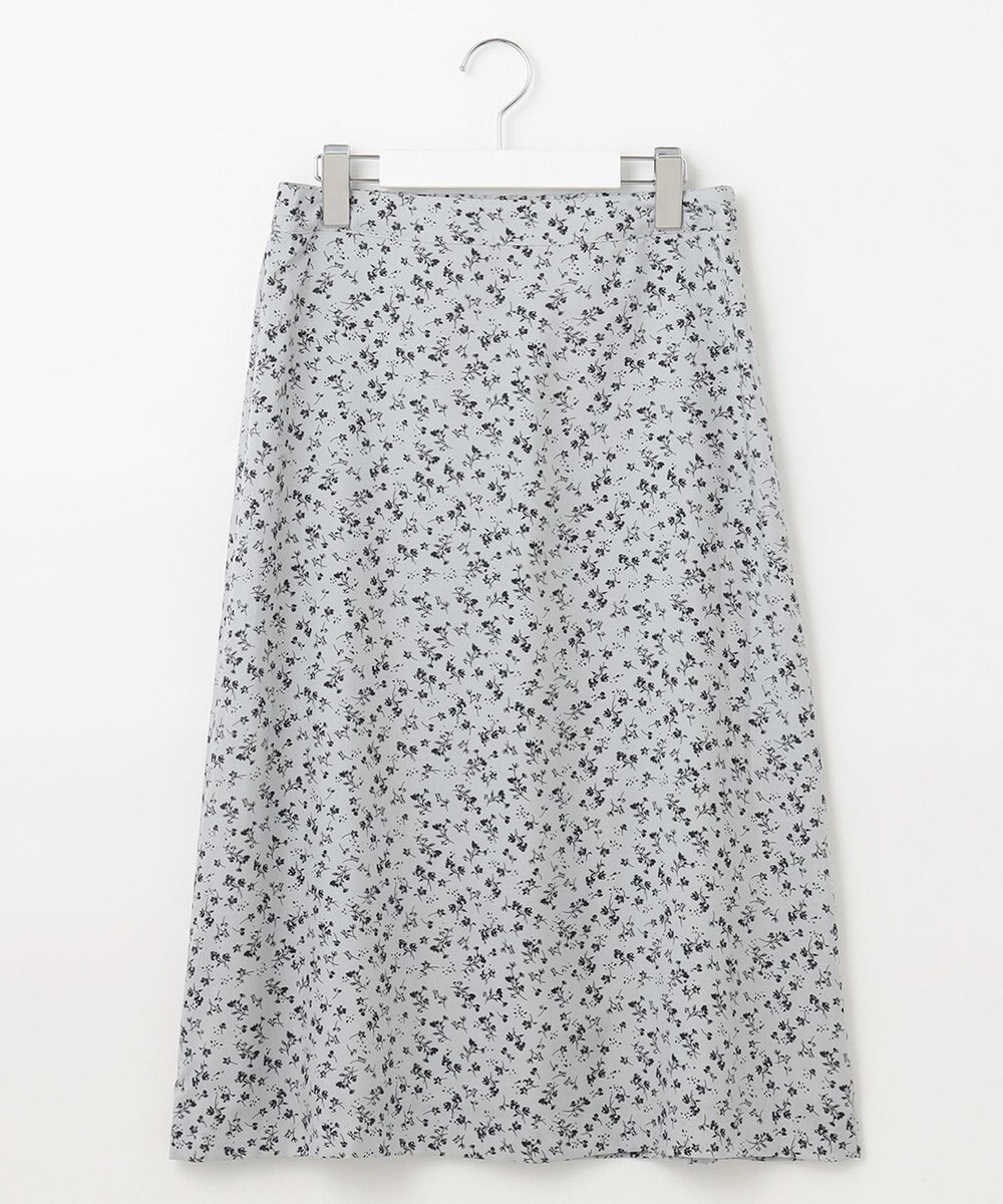 J.PRESS LADIES L 【洗える】 スパンローンフラワー フレアー スカート 