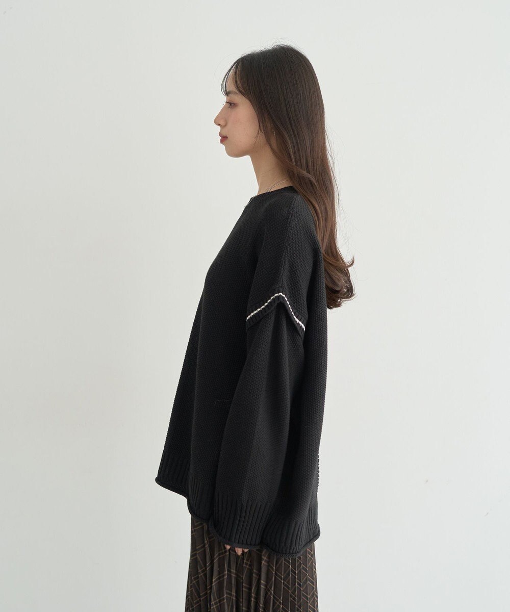 earth music&ecology 【洗濯機洗い可 / 選べる丈】アンチピリングC/A選べる丈配色ニット 