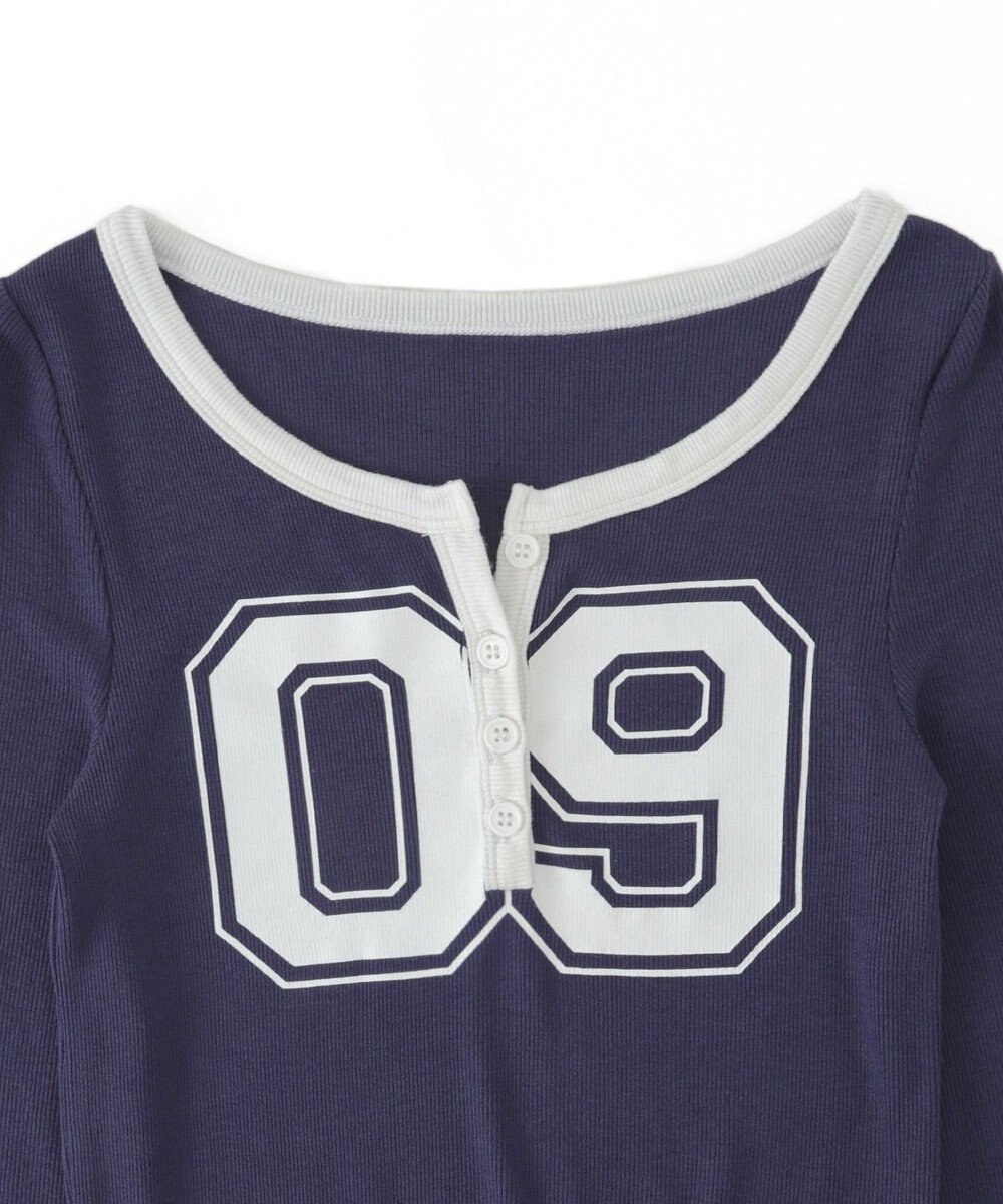 WEGO ナンバリングガーターリブトップス 