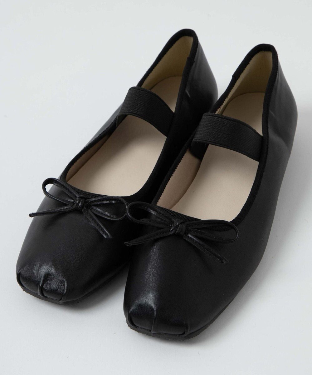 WEGO ベルト付きスクエアバレエシューズ 