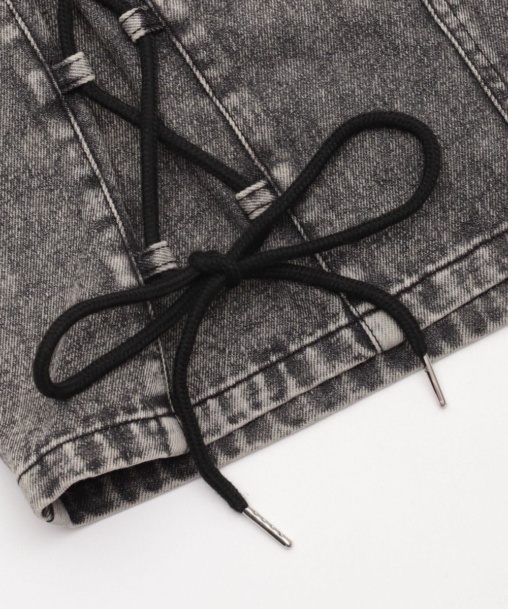 WEGO レースアップハートポケットデニムスカパン 