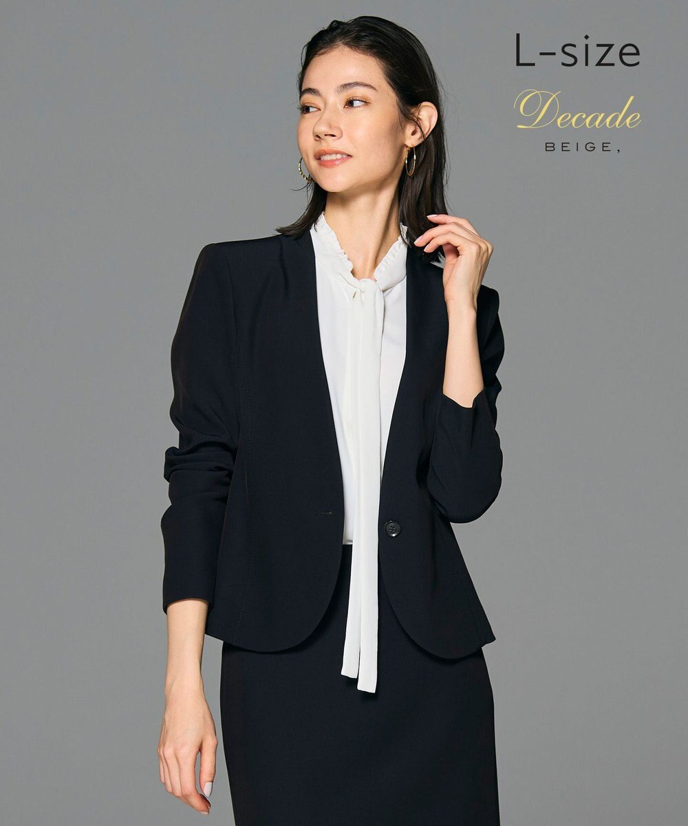 BEIGE， 【L-size・セットアップ対応】LUIZA / ノーカラージャケット 