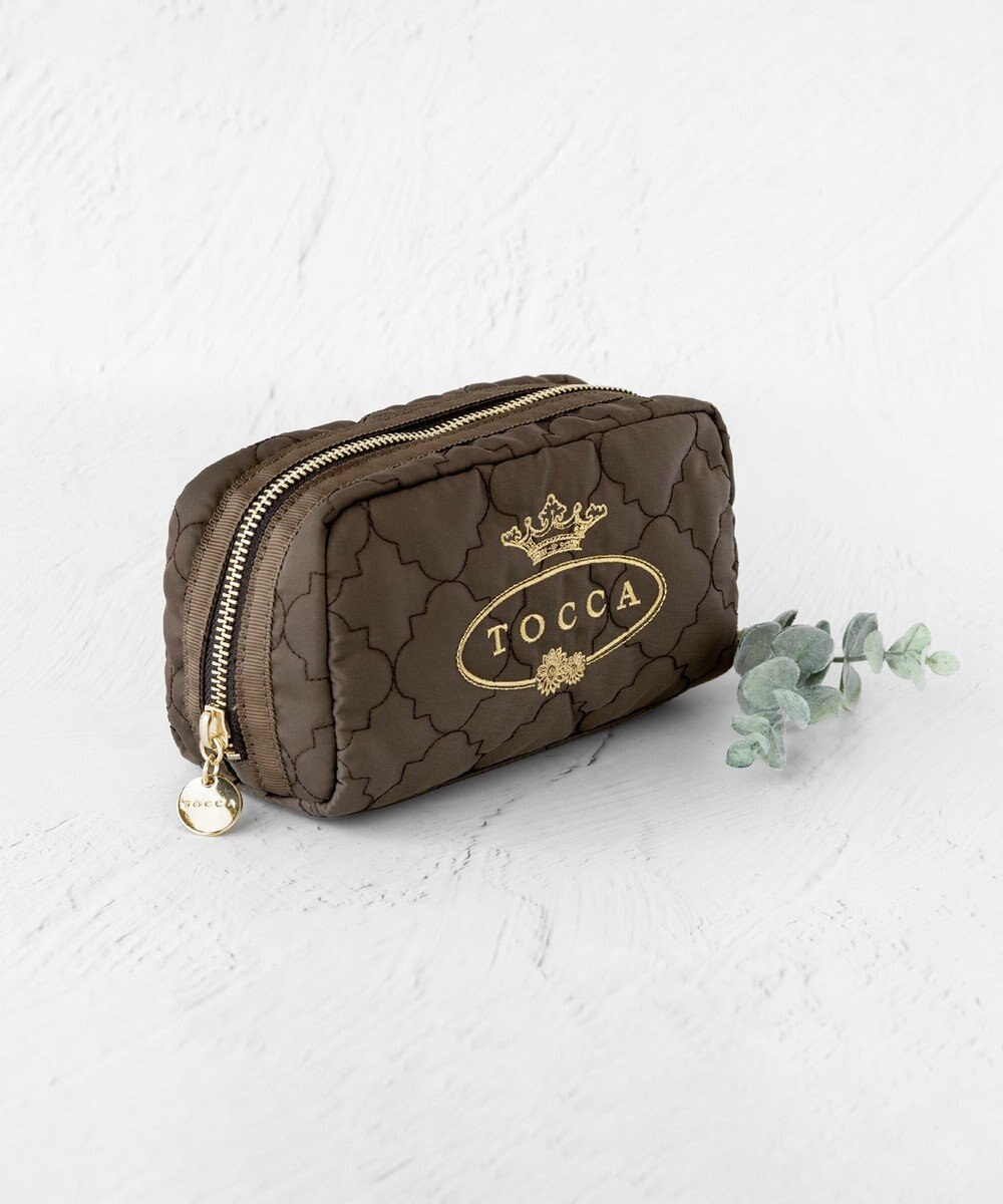 TOCCA 【撥水】CHECKER CLOVER POUCH ポーチ 