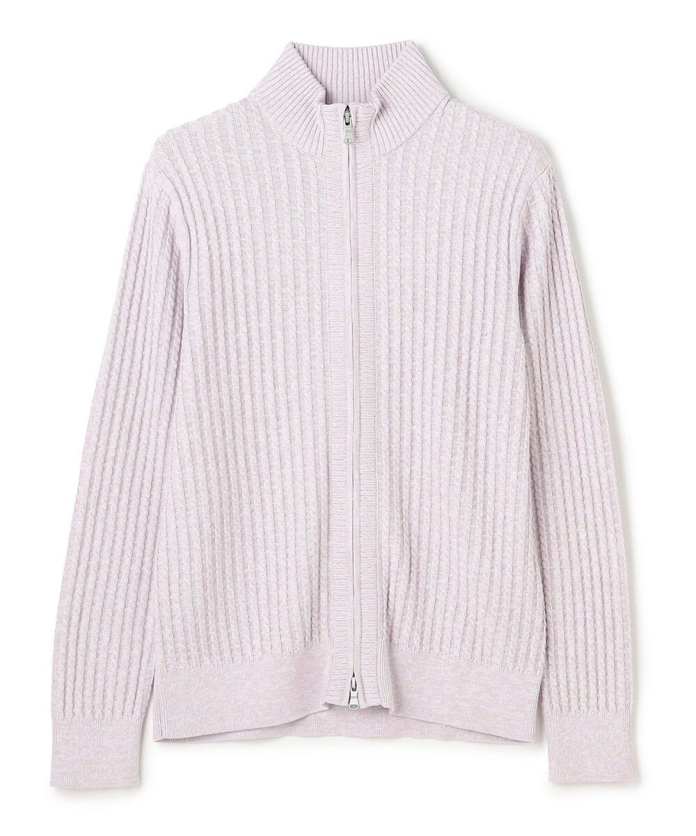 JOSEPH HOMME 【新柄】シルクバルキー　ハイネックジップアップニット 