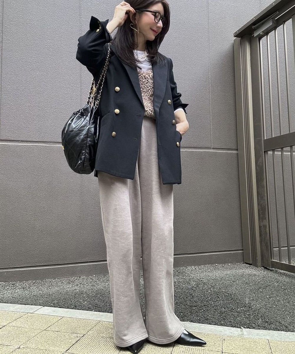 Green Parks タック入り裏起毛スウェットパンツ 