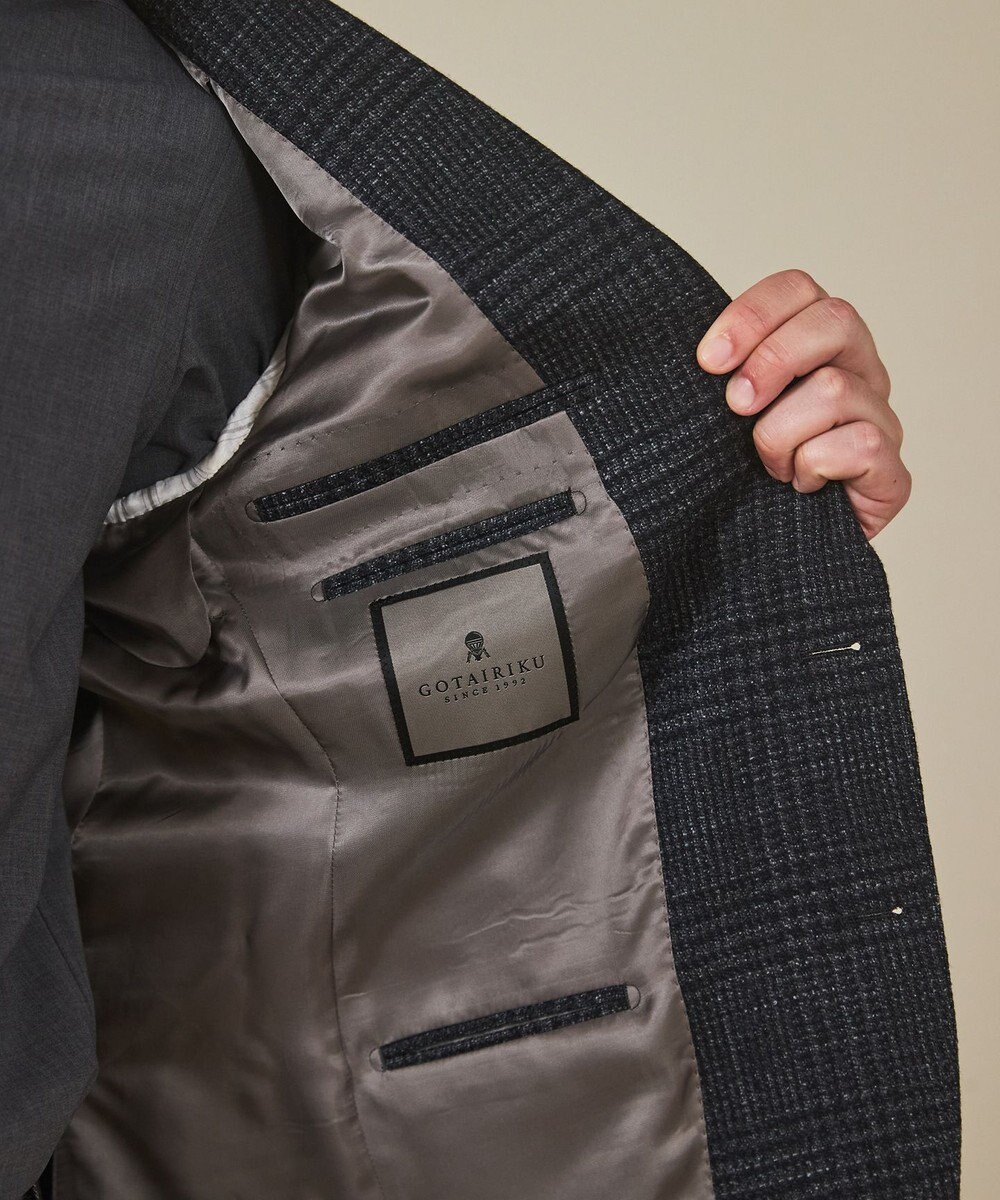 GOTAIRIKU 【Ermenegild Zegna/ゼニア】トロフェオ カシミヤ ジャケット_グレーチェック 