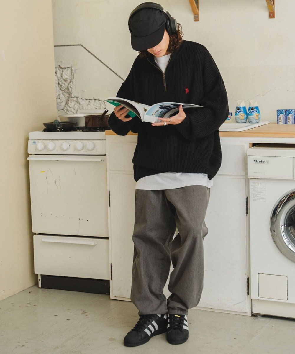 WEGO デニムイージーワイドパンツ 