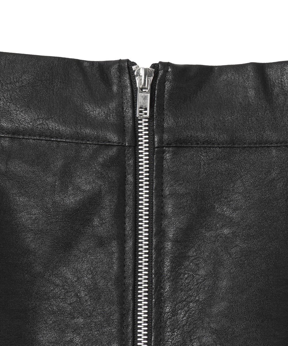 WEGO FレザーWZIPロングスカート 