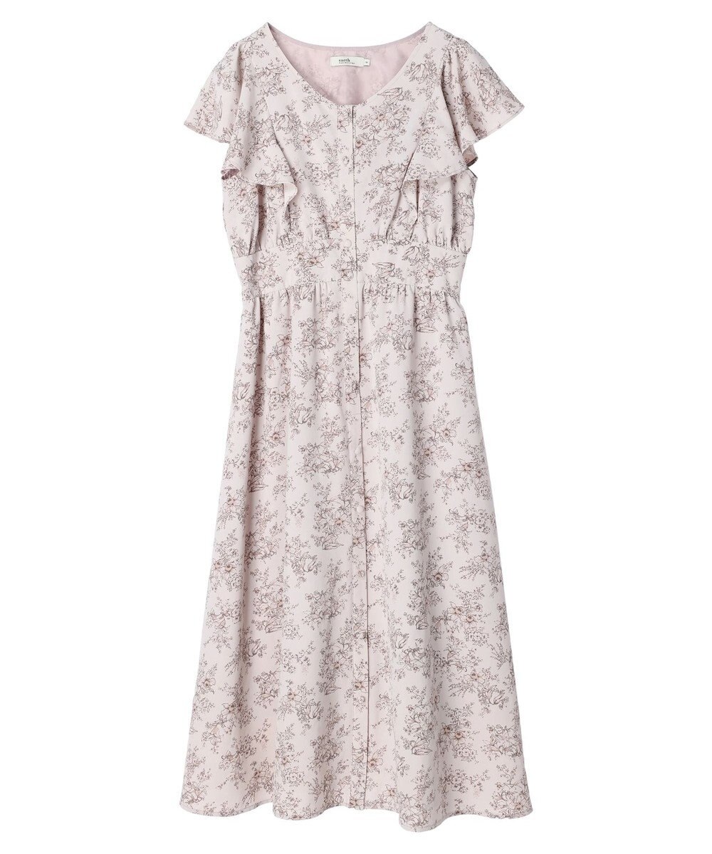 earth music&ecology フラワーフレアワンピース 