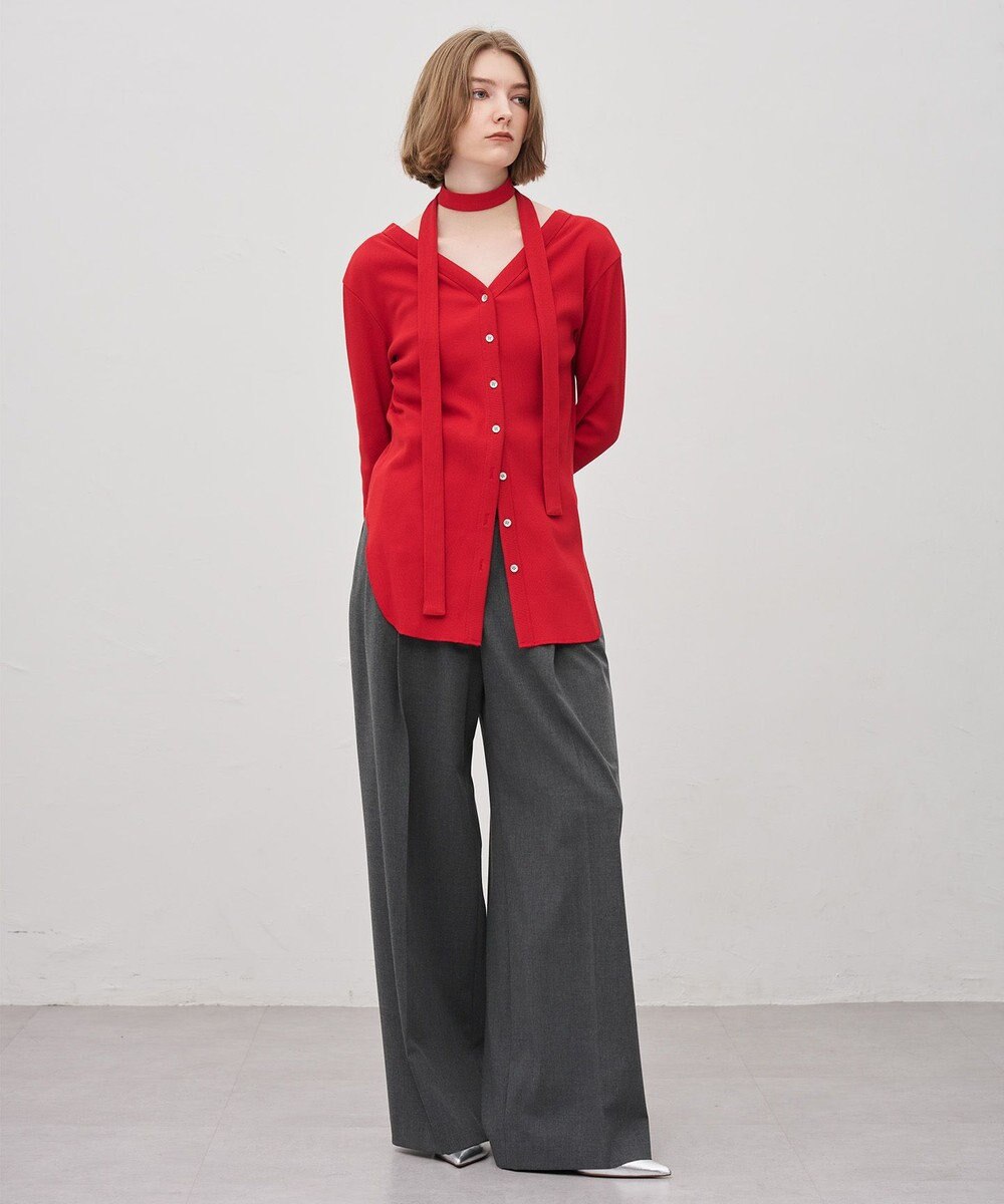 uncrave TRツイル ワイドトラウザー 