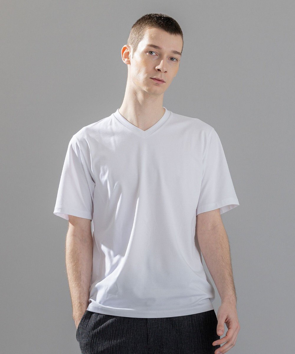 JOSEPH HOMME 【新素材】ハイゲージベアスムース　VネックＴシャツ 