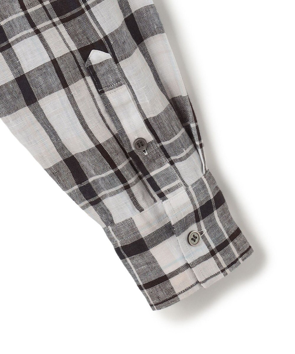 23区 【先行予約】LIBECOリネン チェック シャツ 