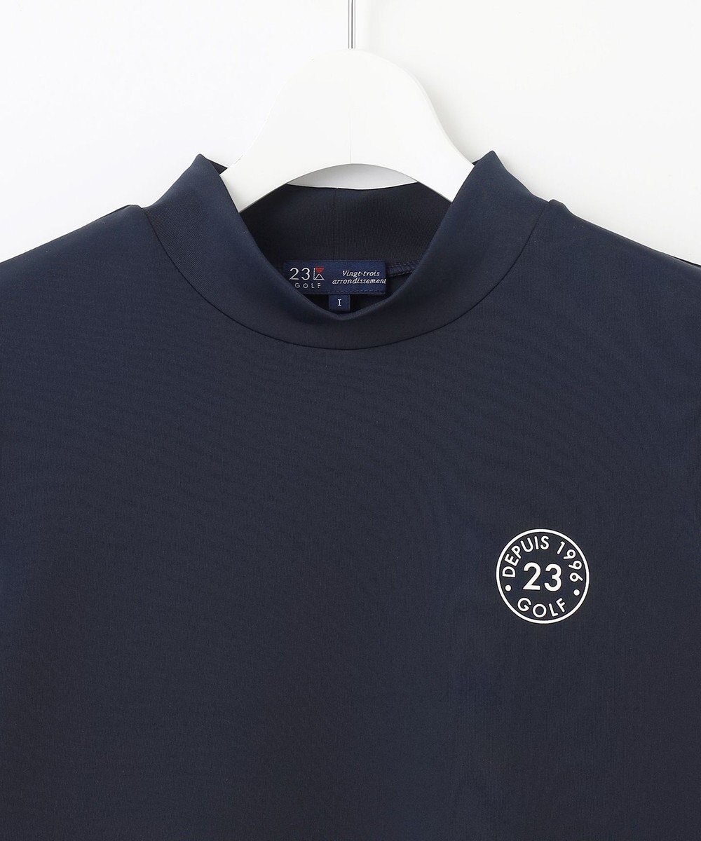 23区GOLF 【WOMEN】【吸水速乾・UVケア】袖ライン モックネックシャツ 