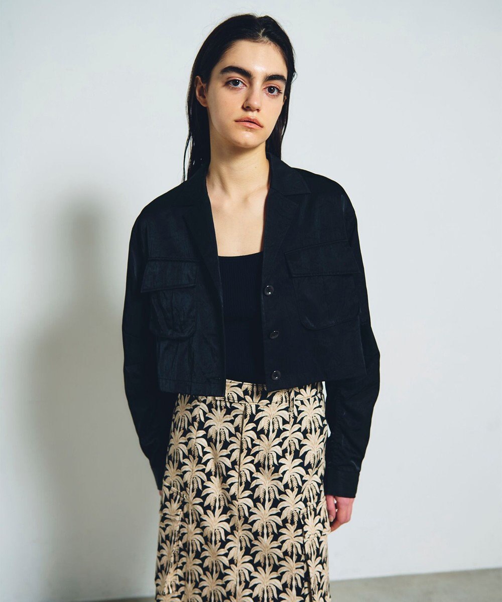 GRACE CONTINENTAL クロップドミリタリージャケット 