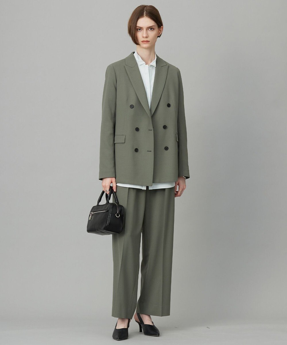 ICB ウール2WAYストレッチ ダブルブレストジャケット 