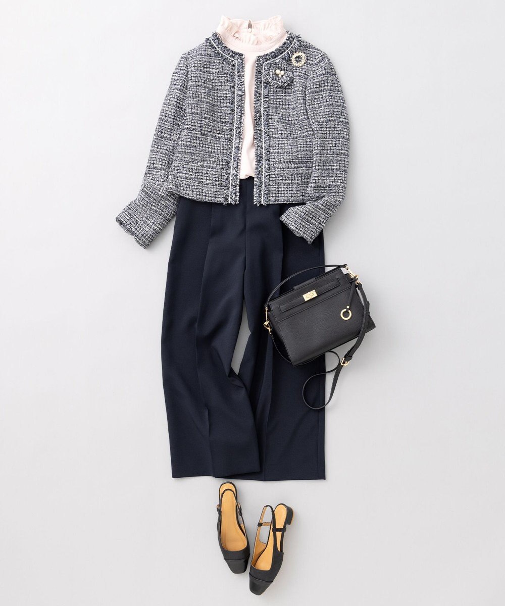 組曲 S 【KUMIKYOKU NAVY】ラメループモールツイード ジャケット 