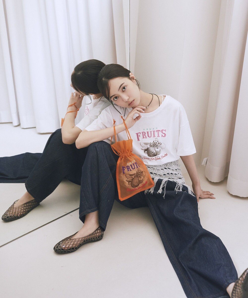 earth music&ecology 刺繍Tシャツ 